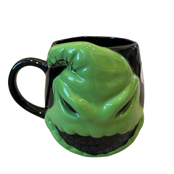 OOGIE BOOGIE Nightmare Before Christmas Jumbo 3D Mug Hand Painted Disney NEW - Picture 12 of 12